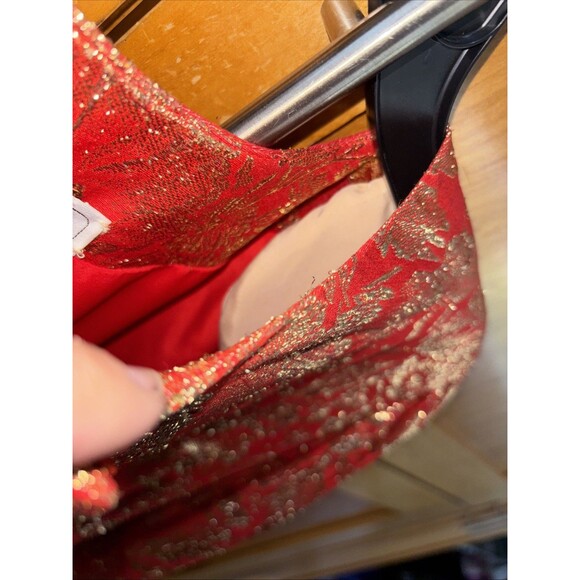 Victor Costa Vintage Women Formal Gown Long Sleeve Lined Pockets Vent Buttons L - Picture 8 of 12